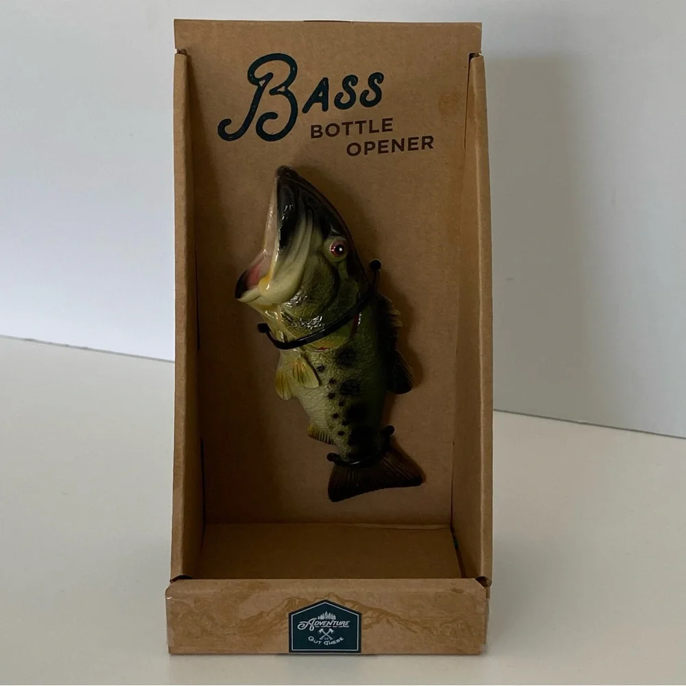 Bass Fish Bottle Opener New Novelty Gift for Fisherman Man Cave Father’s Day